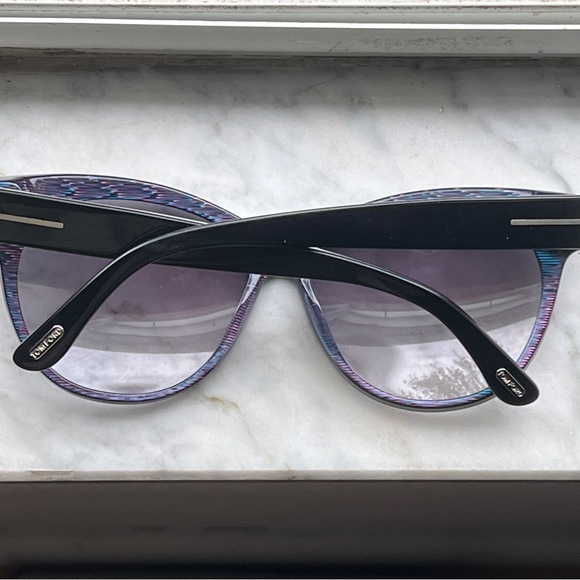 TOM FORD Round Sunglasses-Saskia style-Gradient lenses-Purple and Blue frames - Picture 4 of 7
